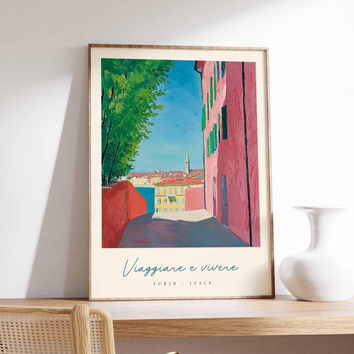 Turin Poster Italian Travel Print Turin Travel Art Turin Wall Art Italy Art Italy Travel Decor Italian Travel Gift