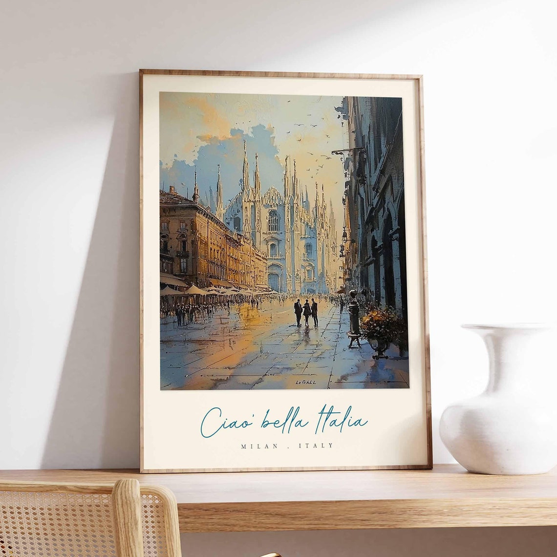 Milan Poster Italian Travel Print Milan Travel Art Milan Wall Art Italy Art Italy Travel Decor Italian Travel Gift