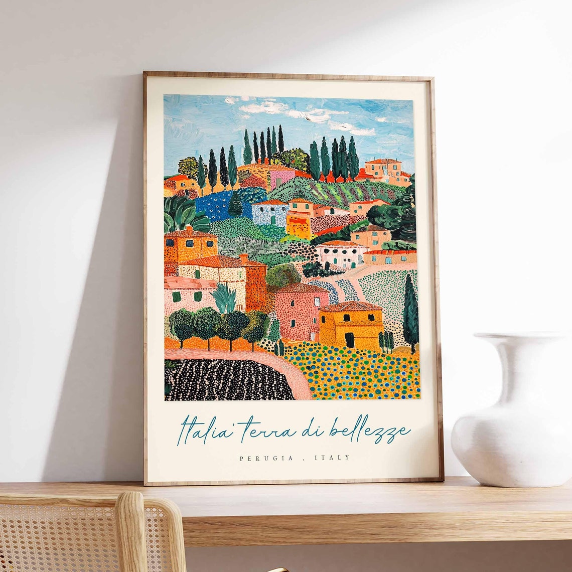 Perugia Poster Italian Travel Print Perugia Travel Art Perugia Wall Art Italy Art Italy Travel Decor Italian Travel Gift