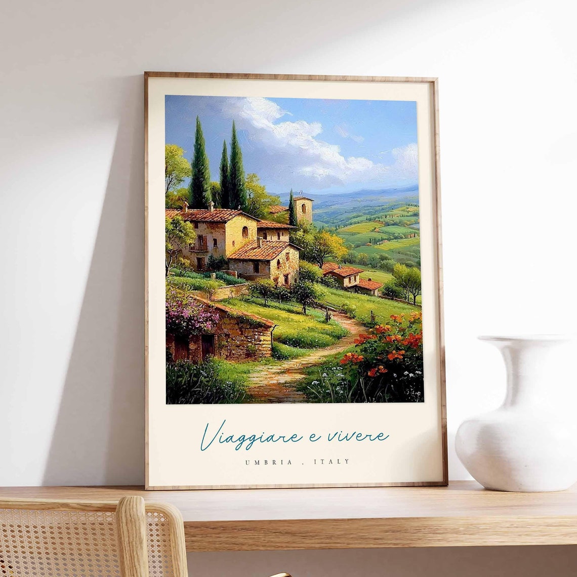 Umbria Poster Italian Travel Print Umbria Travel Art Umbria Wall Art Italy Art Italy Travel Decor Italian Travel Gift