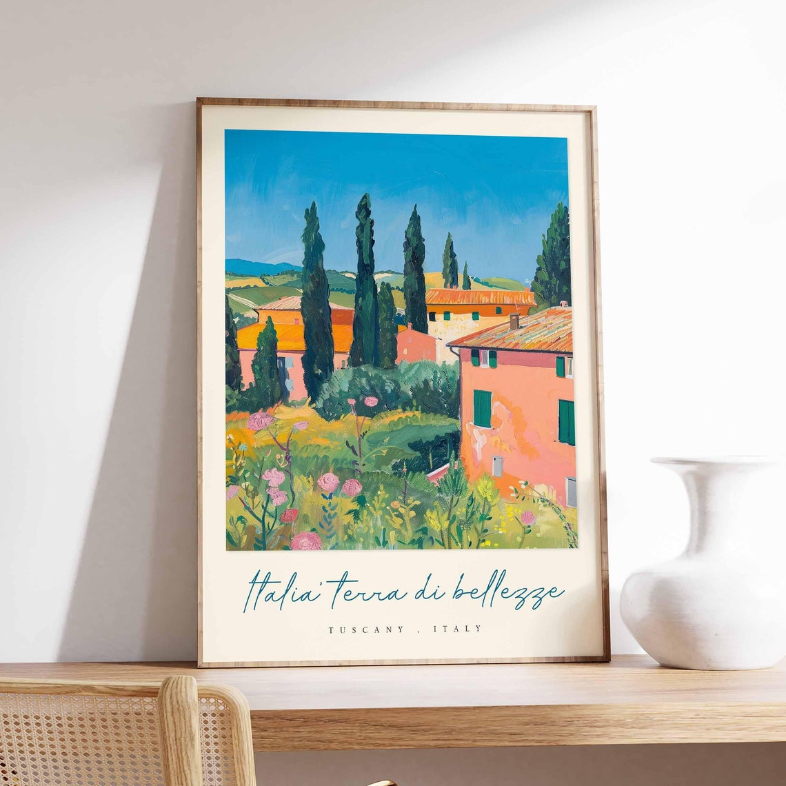 Tuscany Poster Italian Travel Print Tuscany Travel Art Tuscany Wall Art Italy Art Italy Travel Decor Italian Travel Gift