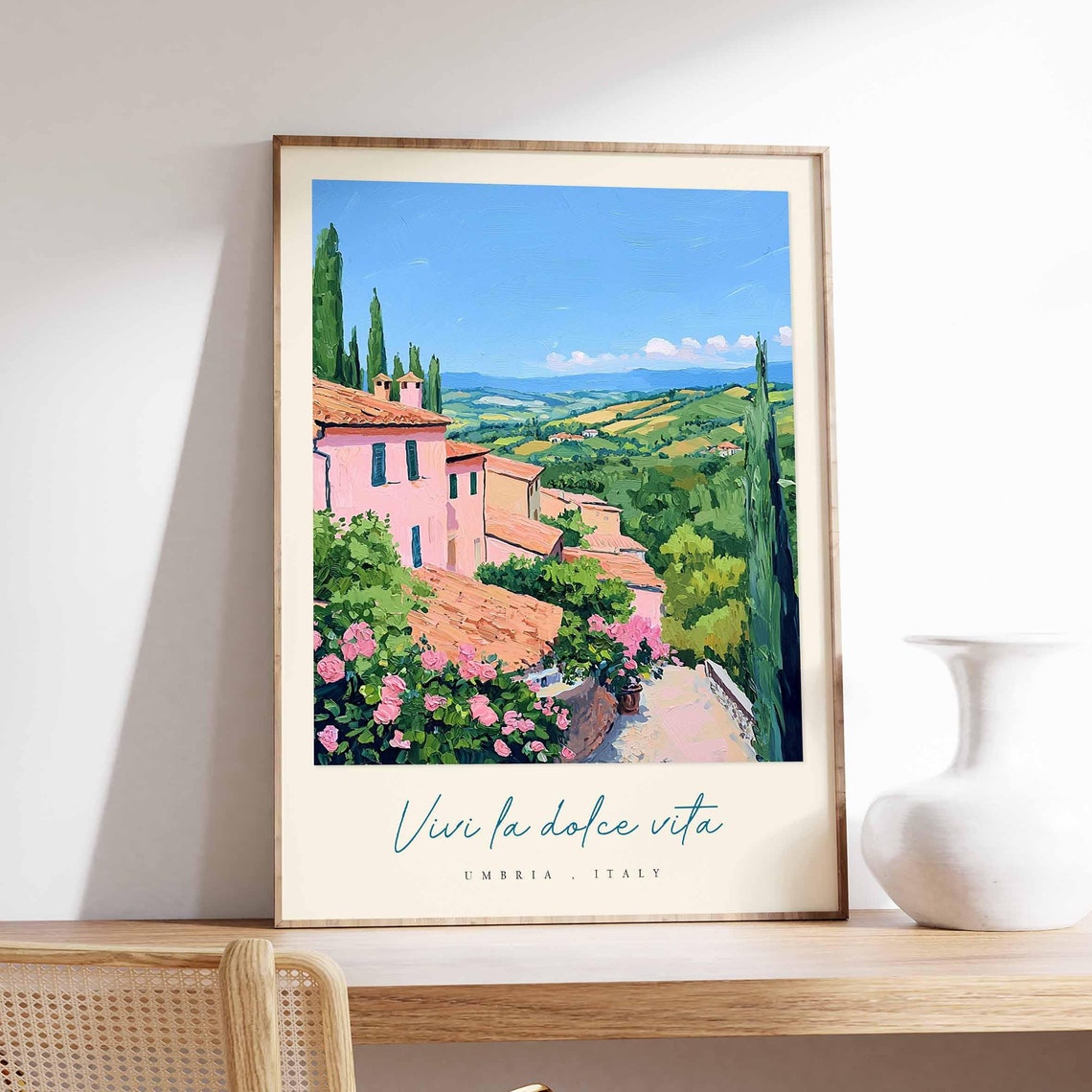 Umbria Poster Italian Travel Print Umbria Travel Art Umbria Wall Art Italy Art Italy Travel Decor Italian Travel Gift