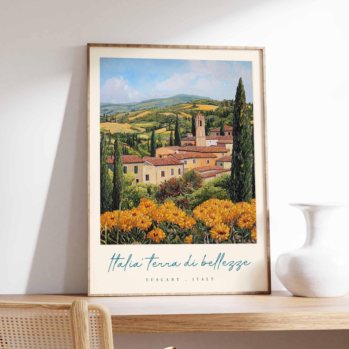 Tuscany Poster Italian Travel Print Tuscany Travel Art Tuscany Wall Art Italy Art Italy Travel Decor Italian Travel Gift