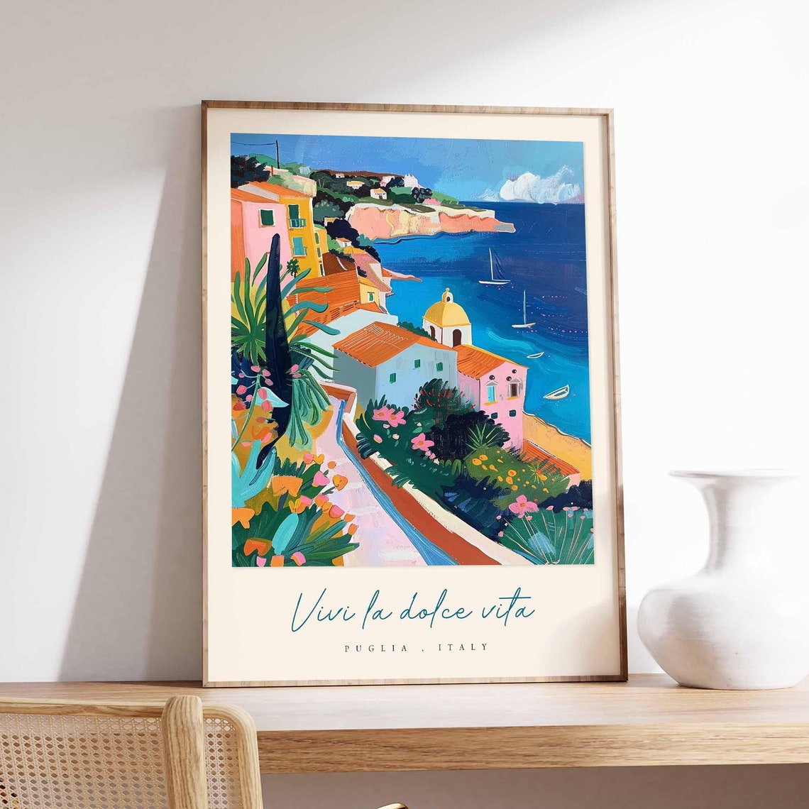 Puglia Poster Italian Travel Print Puglia Travel Art Puglia Wall Art Italy Art Italy Travel Decor Italian Travel Gift