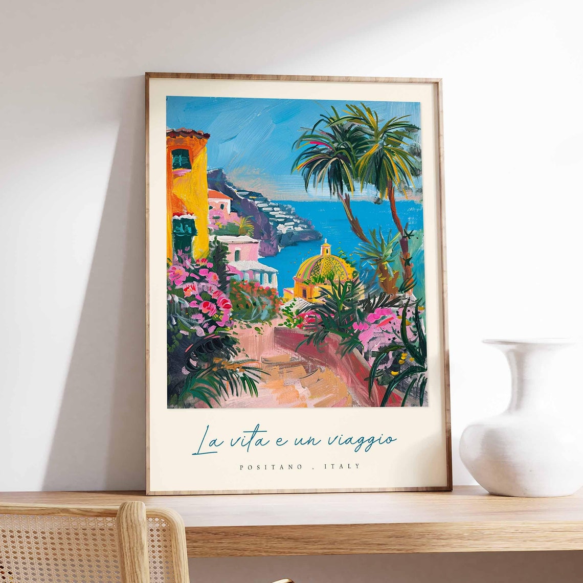 Positano Poster Italian Travel Print Positano Travel Art Positano Wall Art Italy Art Italy Travel Decor Italian Travel Gift
