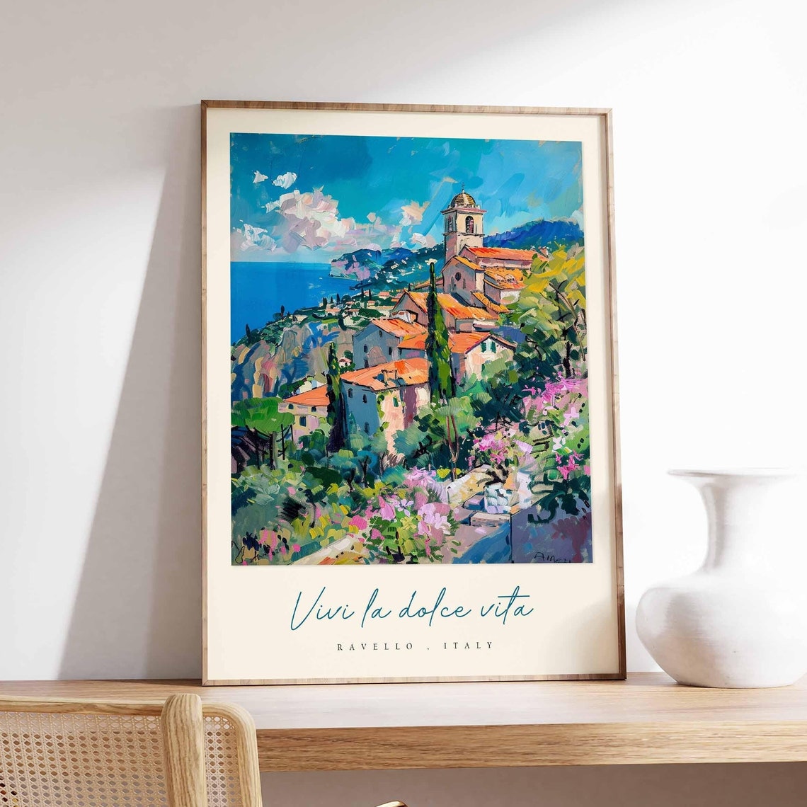 Ravello Poster Italian Travel Print Ravello Travel Art Ravello Wall Art Italy Art Italy Travel Decor Italian Travel Gift