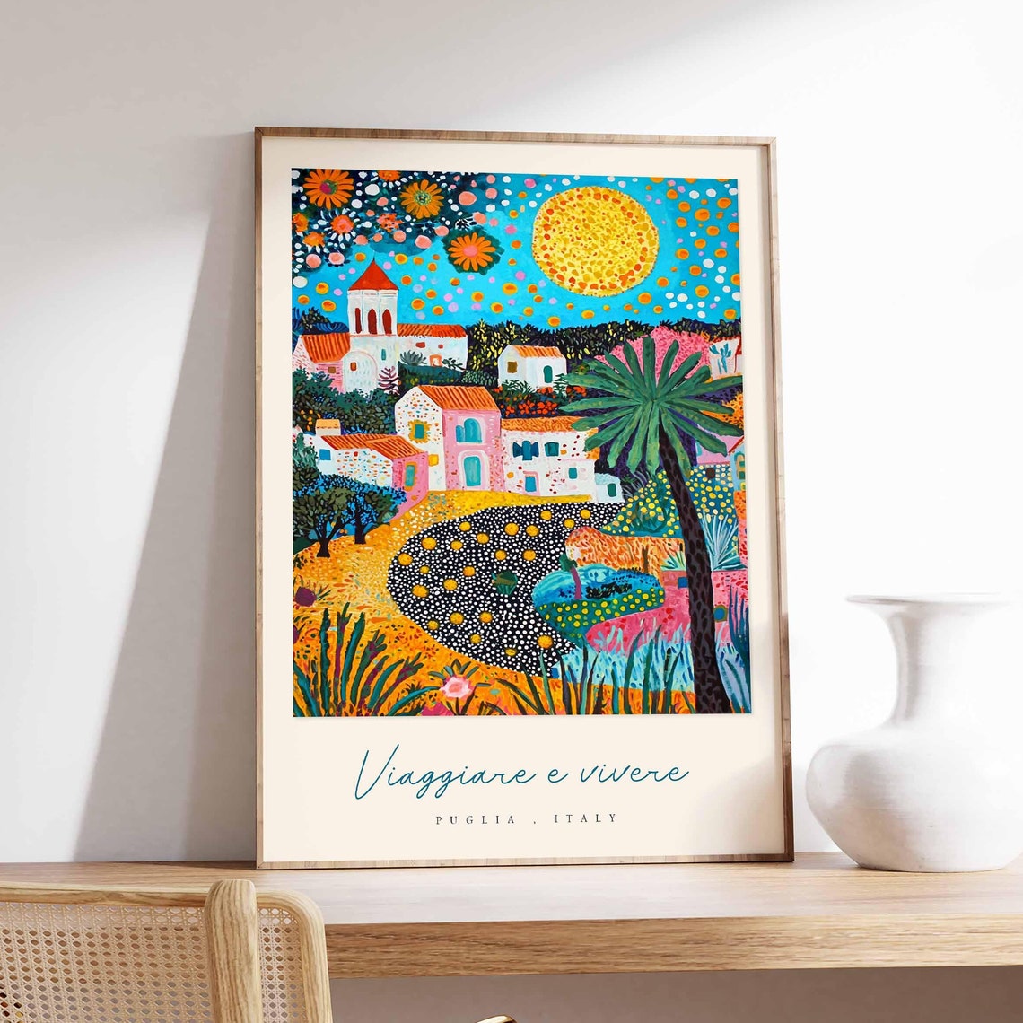 Puglia Poster Italian Travel Print Puglia Travel Art Puglia Wall Art Italy Art Italy Travel Decor Italian Travel Gift