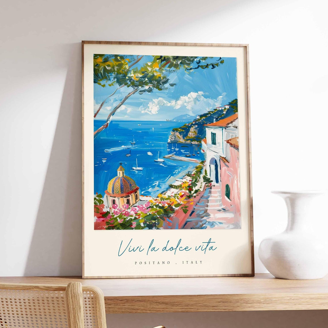 Positano Poster Italian Travel Print Positano Travel Art Positano Wall Art Italy Art Italy Travel Decor Italian Travel Gift