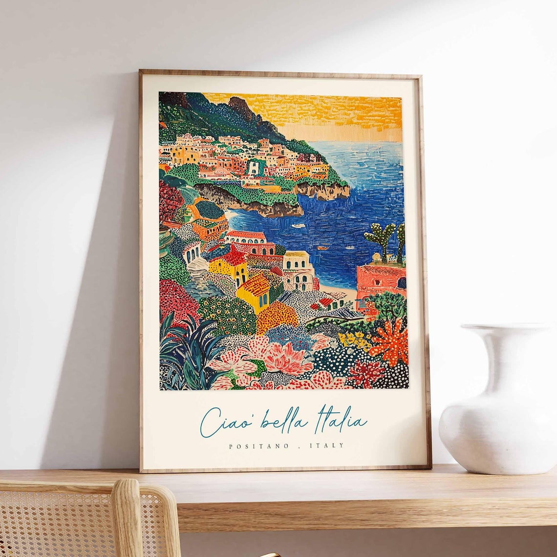 Positano Poster Italian Travel Print Positano Travel Art Positano Wall Art Italy Art Italy Travel Decor Italian Travel Gift