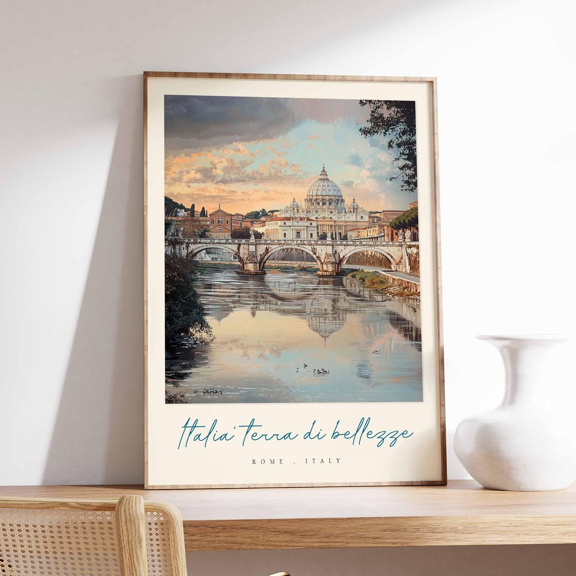Rome Poster Italian Travel Print Rome Travel Art Rome Wall Art Italy Art Italy Travel Decor Italian Travel Gift