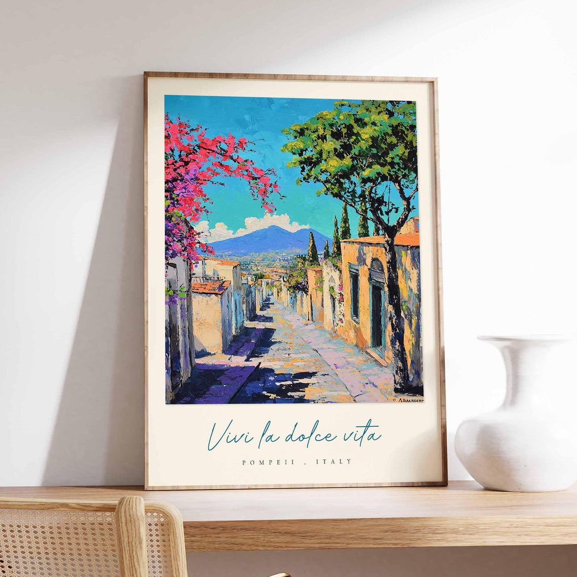 Pompeii Poster Italian Travel Print Pompeii Travel Art Pompeii Wall Art Italy Art Italy Travel Decor Italian Travel Gift