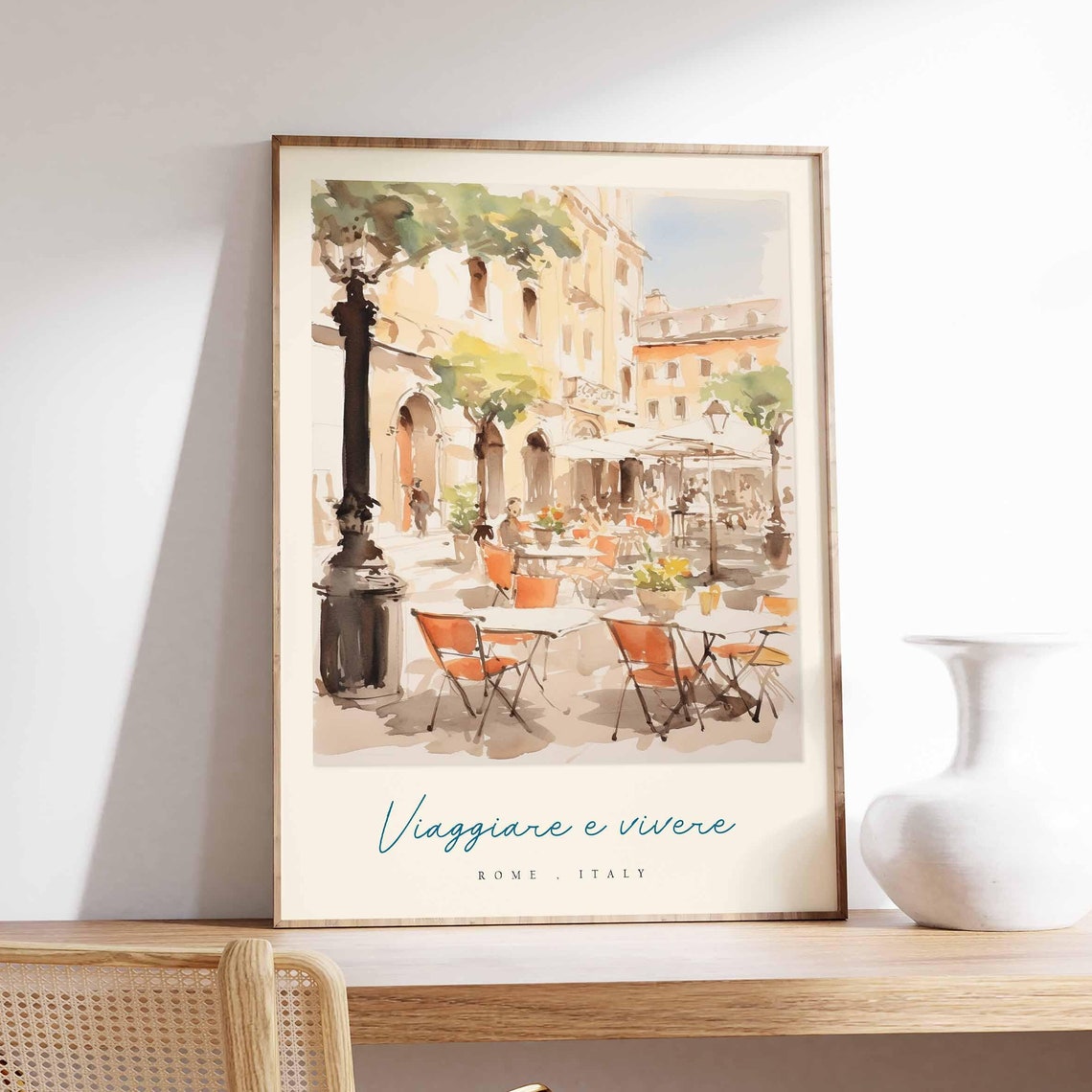Rome Poster Italian Travel Print Rome Travel Art Rome Wall Art Italy Art Italy Travel Decor Italian Travel Gift