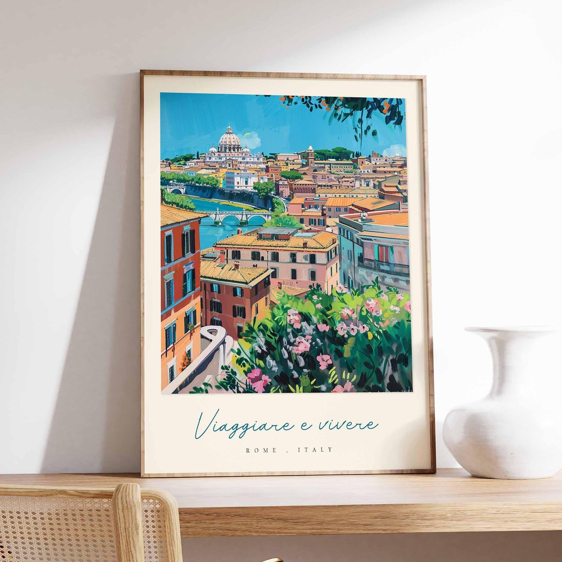 Rome Poster Italian Travel Print Rome Travel Art Rome Wall Art Italy Art Italy Travel Decor Italian Travel Gift