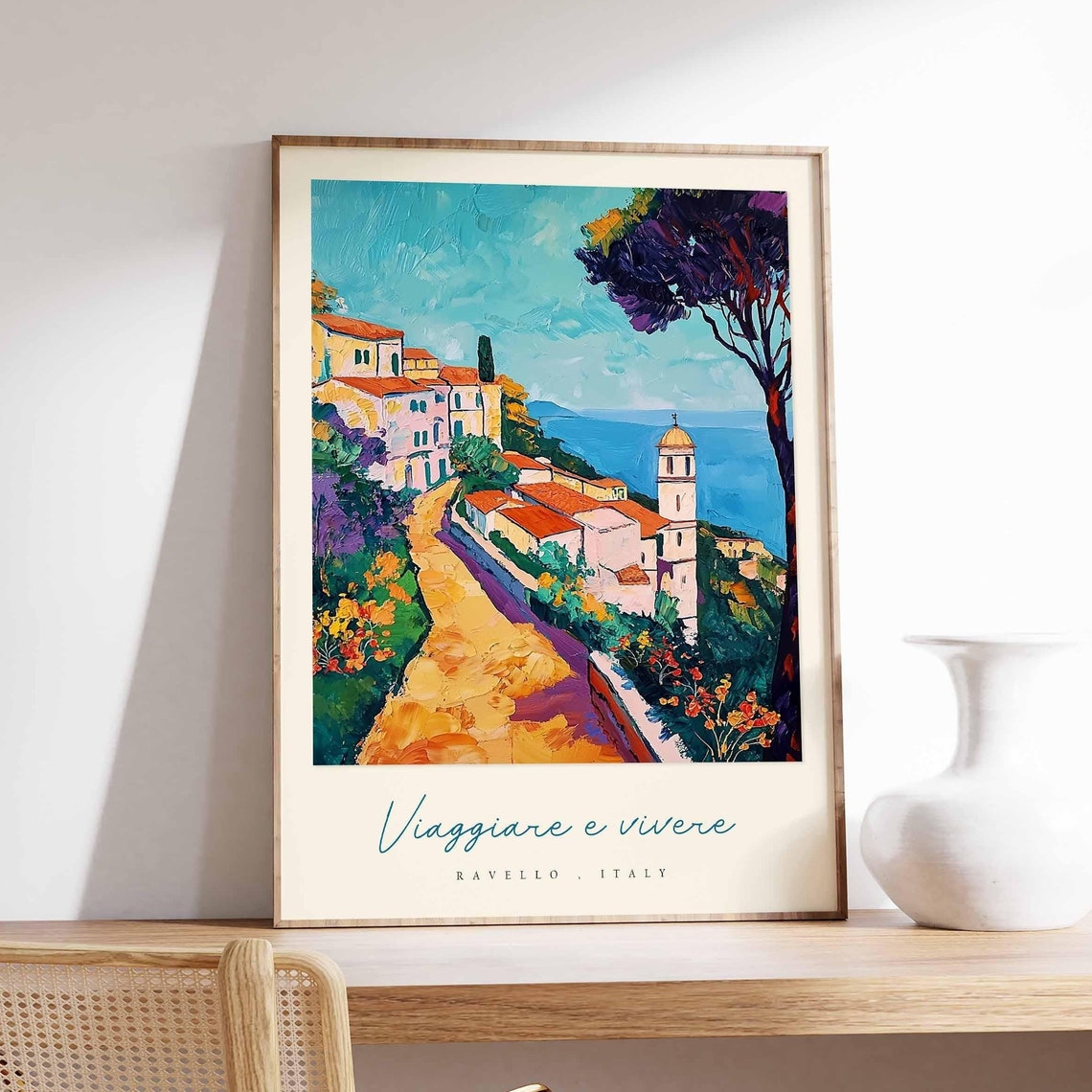 Ravello Poster Italian Travel Print Ravello Travel Art Ravello Wall Art Italy Art Italy Travel Decor Italian Travel Gift