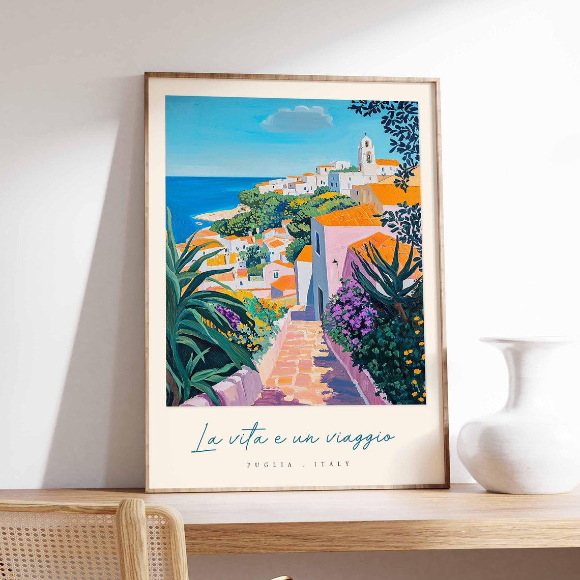 Puglia Poster Italian Travel Print Puglia Travel Art Puglia Wall Art Italy Art Italy Travel Decor Italian Travel Gift