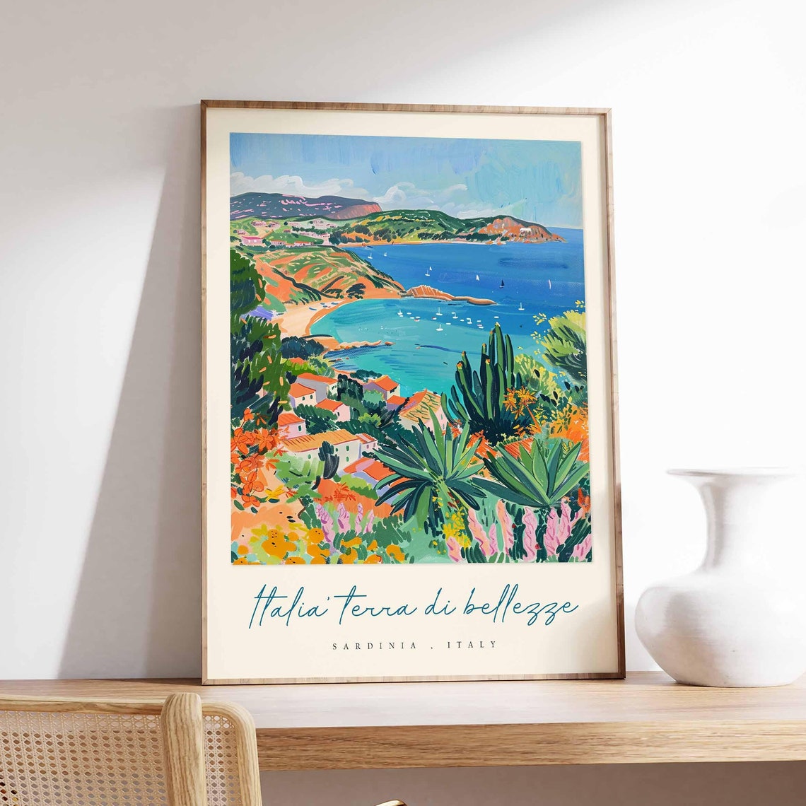 Sardinia Poster Italian Travel Print Sardinia Travel Art Sardinia Wall Art Italy Art Italy Travel Decor Italian Travel Gift