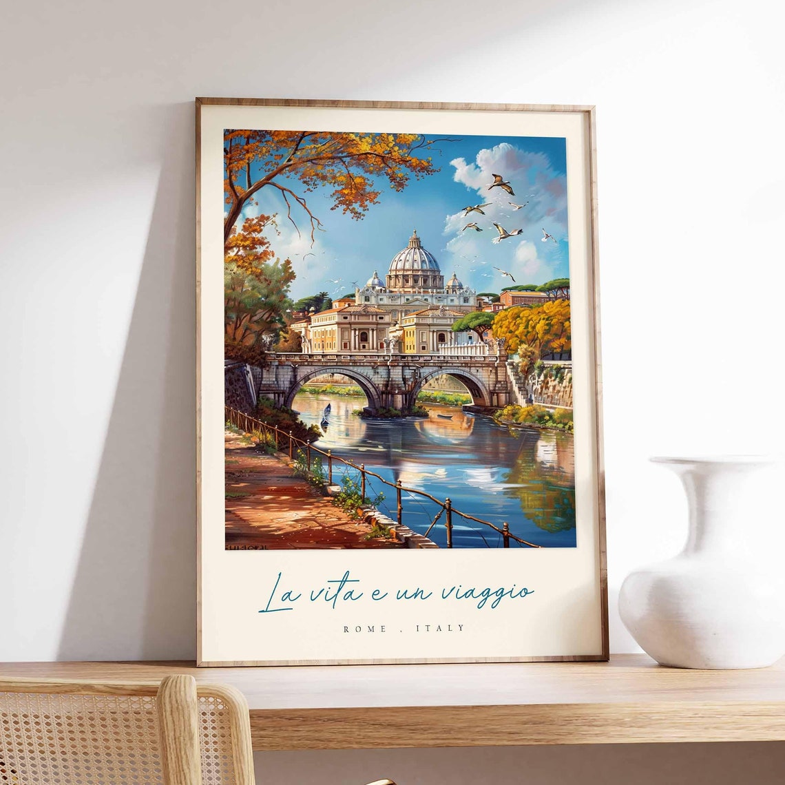 Rome Poster Italian Travel Print Rome Travel Art Rome Wall Art Italy Art Italy Travel Decor Italian Travel Gift