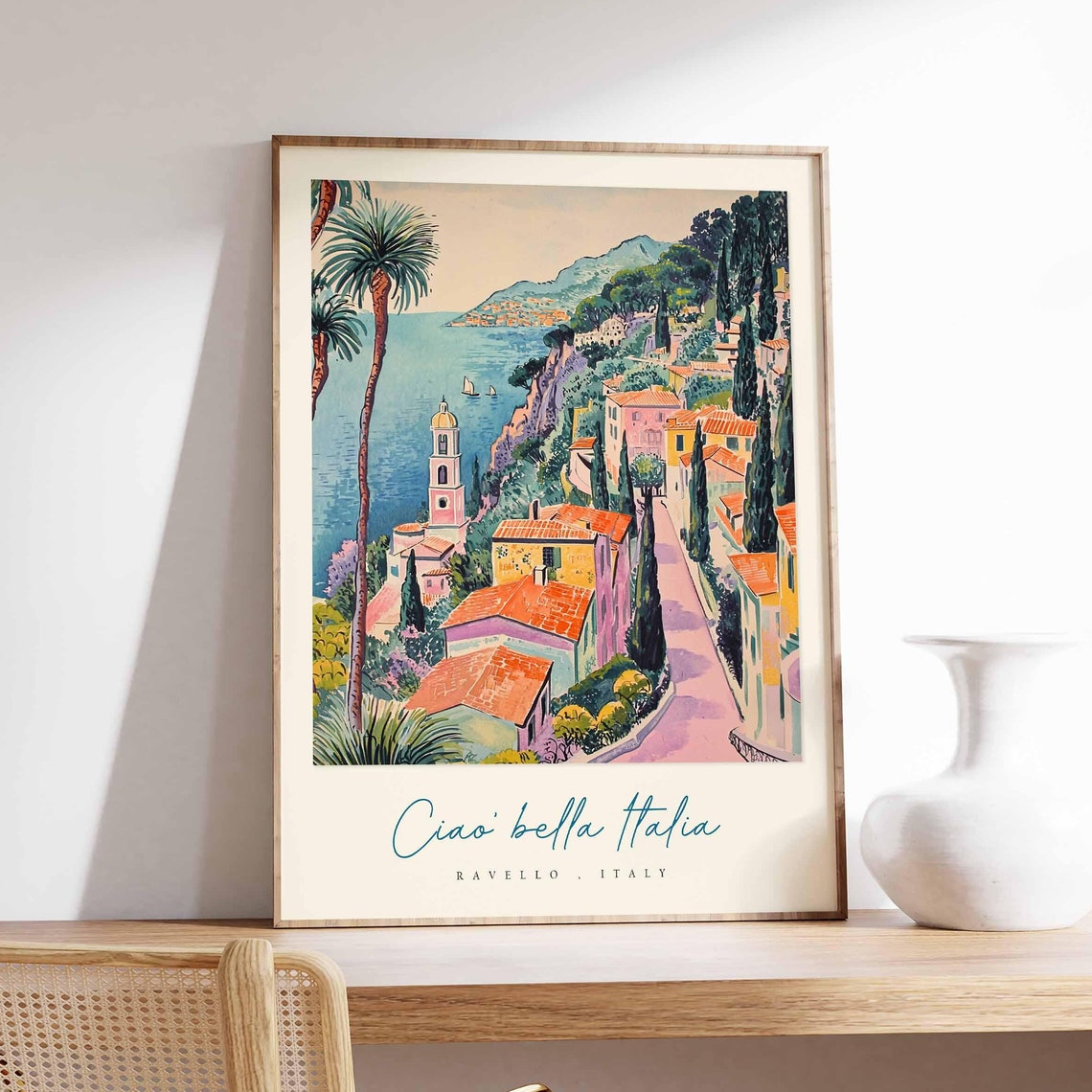 Ravello Poster Italian Travel Print Ravello Travel Art Ravello Wall Art Italy Art Italy Travel Decor Italian Travel Gift