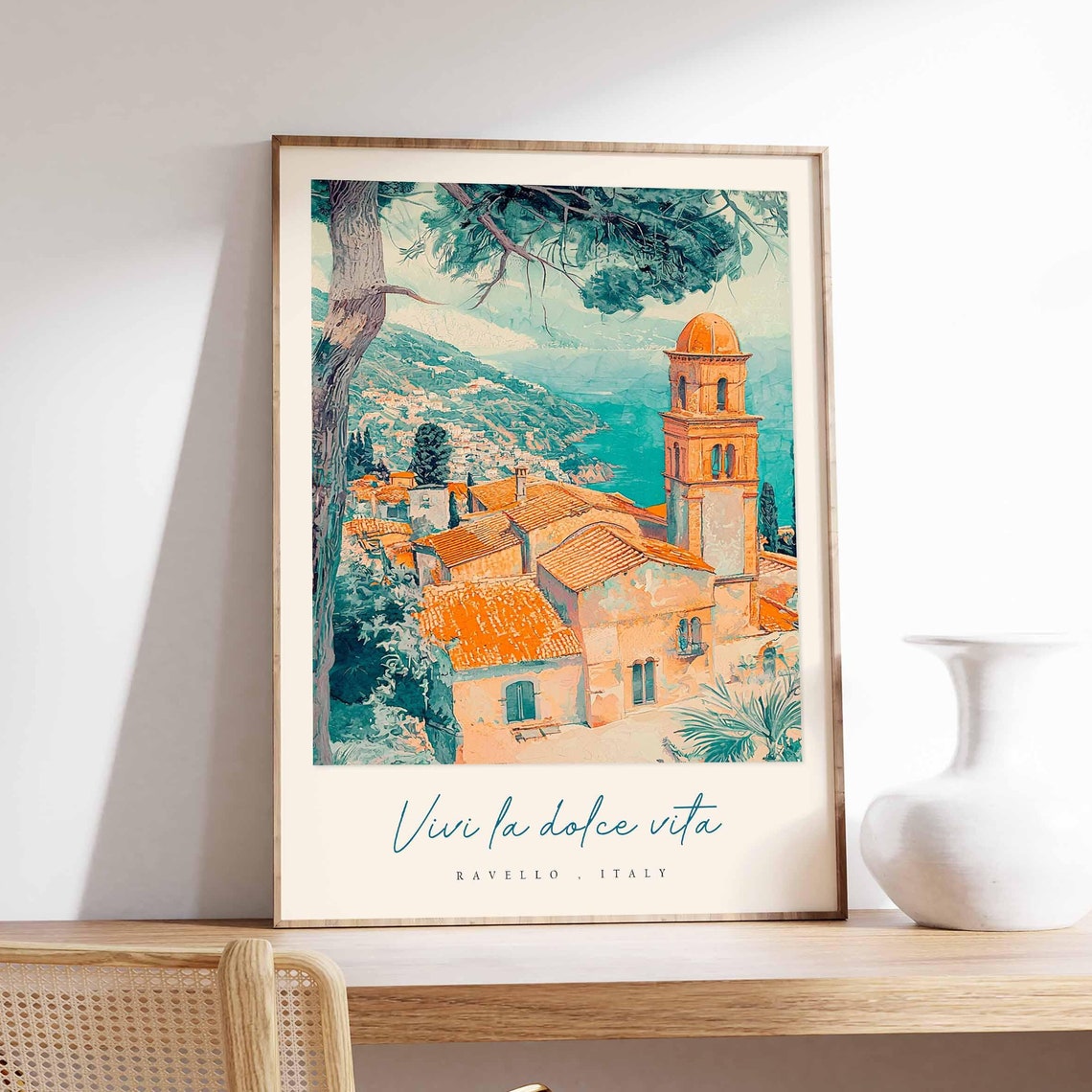 Ravello Poster Italian Travel Print Ravello Travel Art Ravello Wall Art Italy Art Italy Travel Decor Italian Travel Gift
