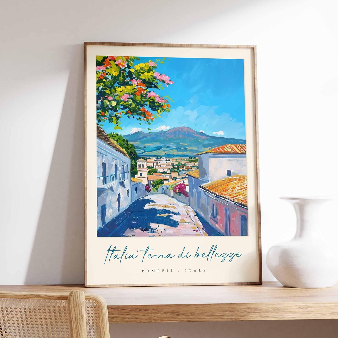 Pompeii Poster Italian Travel Print Pompeii Travel Art Pompeii Wall Art Italy Art Italy Travel Decor Italian Travel Gift