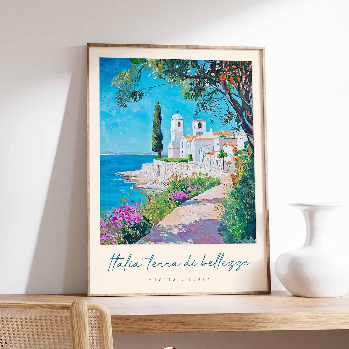 Puglia Poster Italian Travel Print Puglia Travel Art Puglia Wall Art Italy Art Italy Travel Decor Italian Travel Gift
