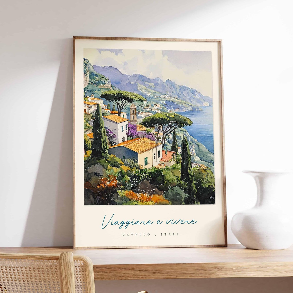 Ravello Poster Italian Travel Print Ravello Travel Art Ravello Wall Art Italy Art Italy Travel Decor Italian Travel Gift