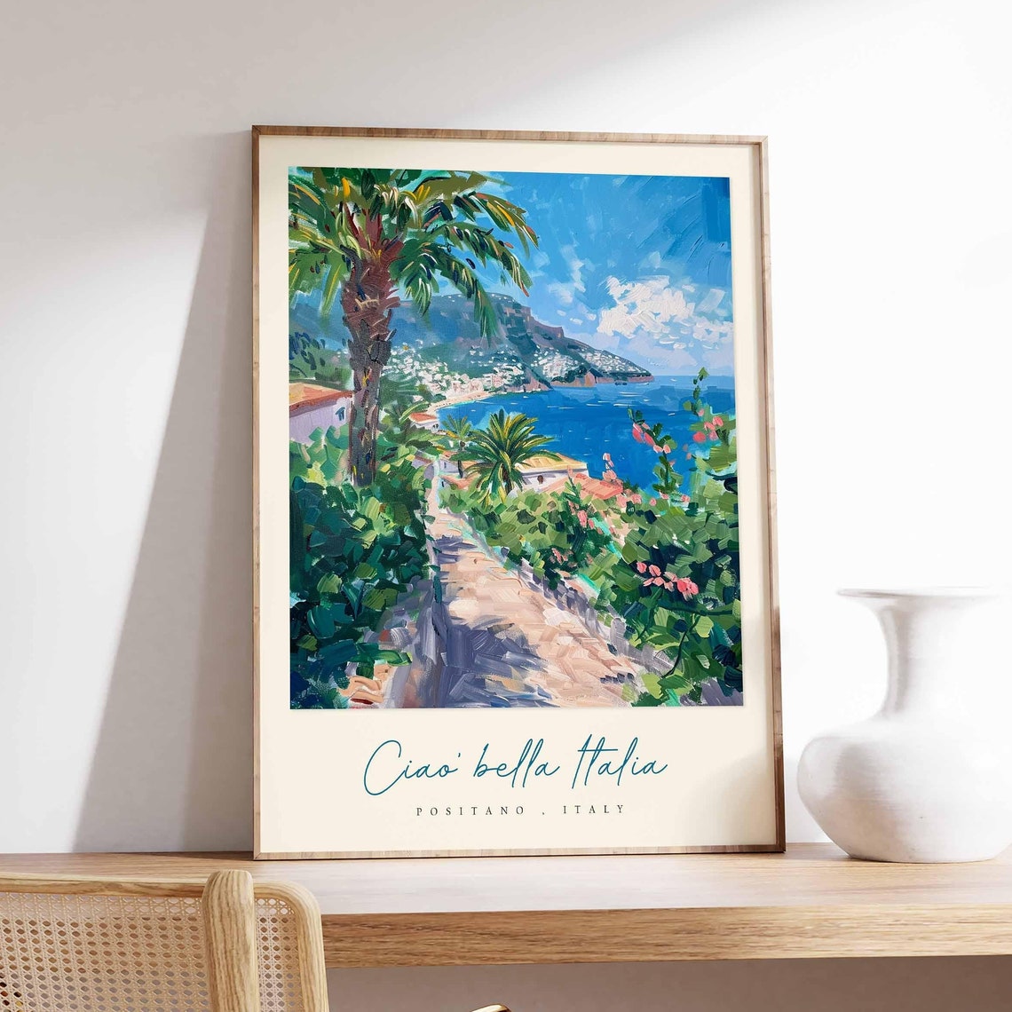 Positano Poster Italian Travel Print Positano Travel Art Positano Wall Art Italy Art Italy Travel Decor Italian Travel Gift