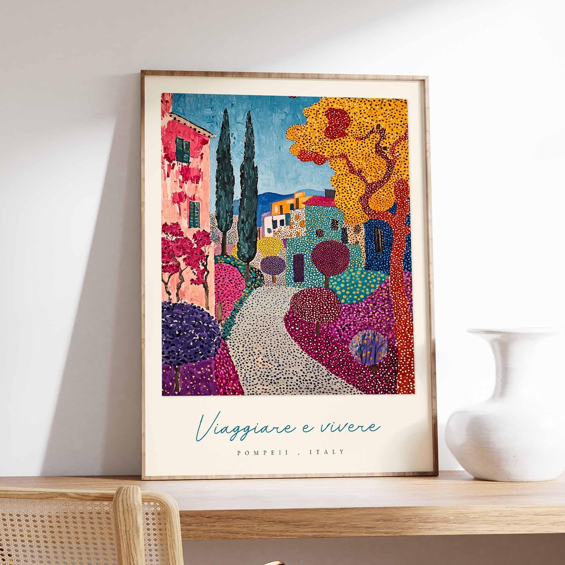 Pompeii Poster Italian Travel Print Pompeii Travel Art Pompeii Wall Art Italy Art Italy Travel Decor Italian Travel Gift