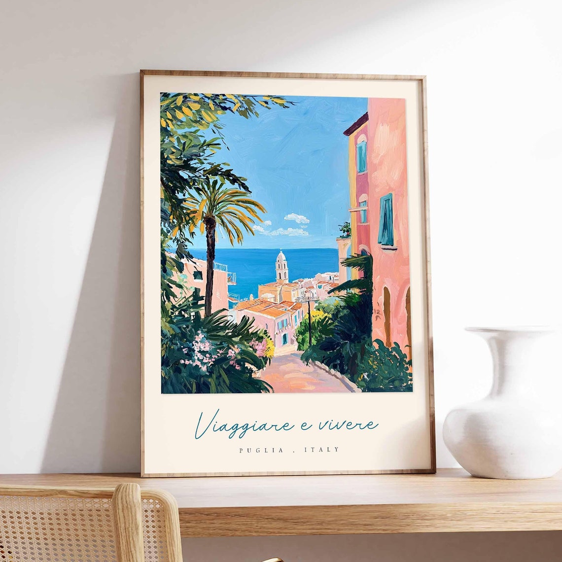 Puglia Poster Italian Travel Print Puglia Travel Art Puglia Wall Art Italy Art Italy Travel Decor Italian Travel Gift