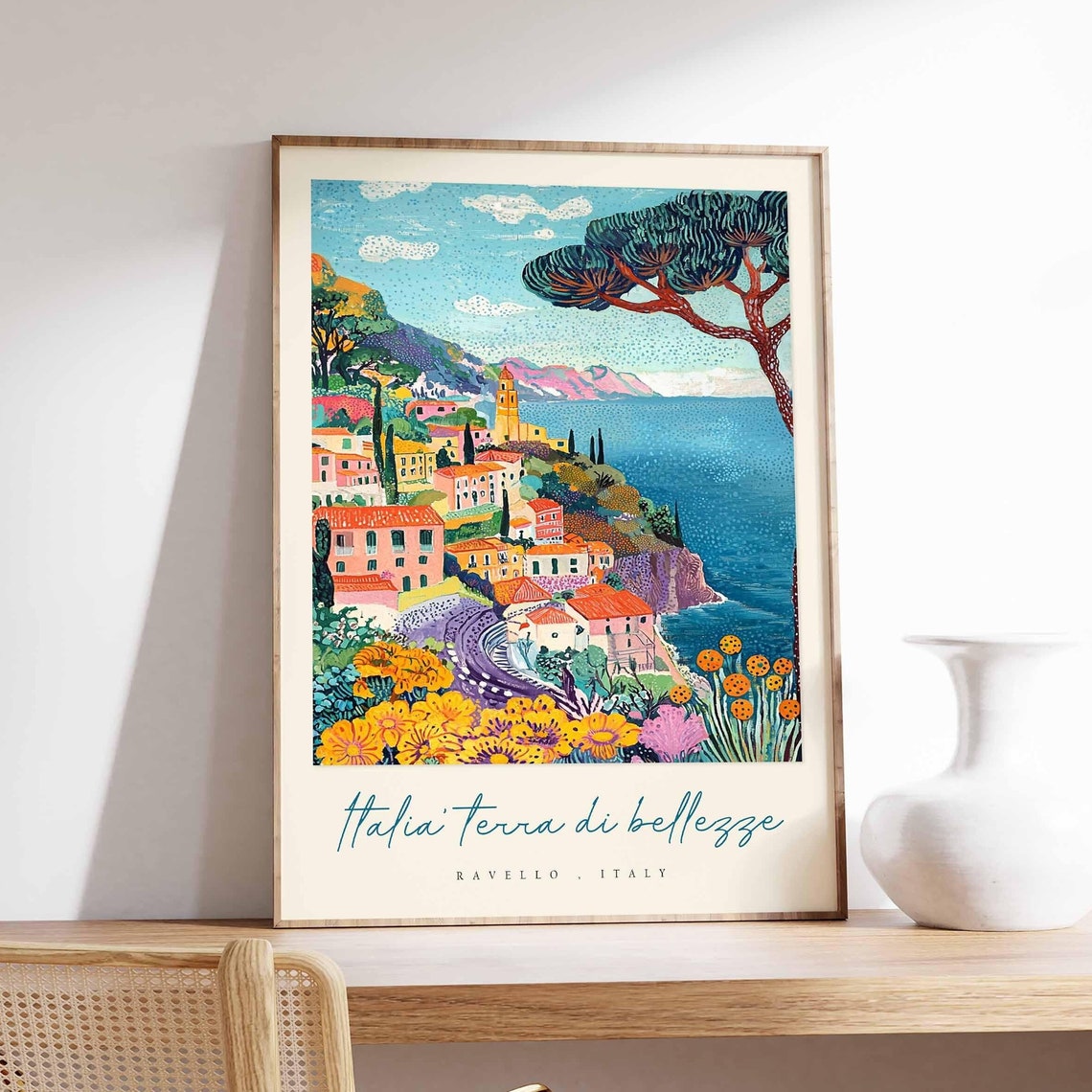 Ravello Poster Italian Travel Print Ravello Travel Art Ravello Wall Art Italy Art Italy Travel Decor Italian Travel Gift