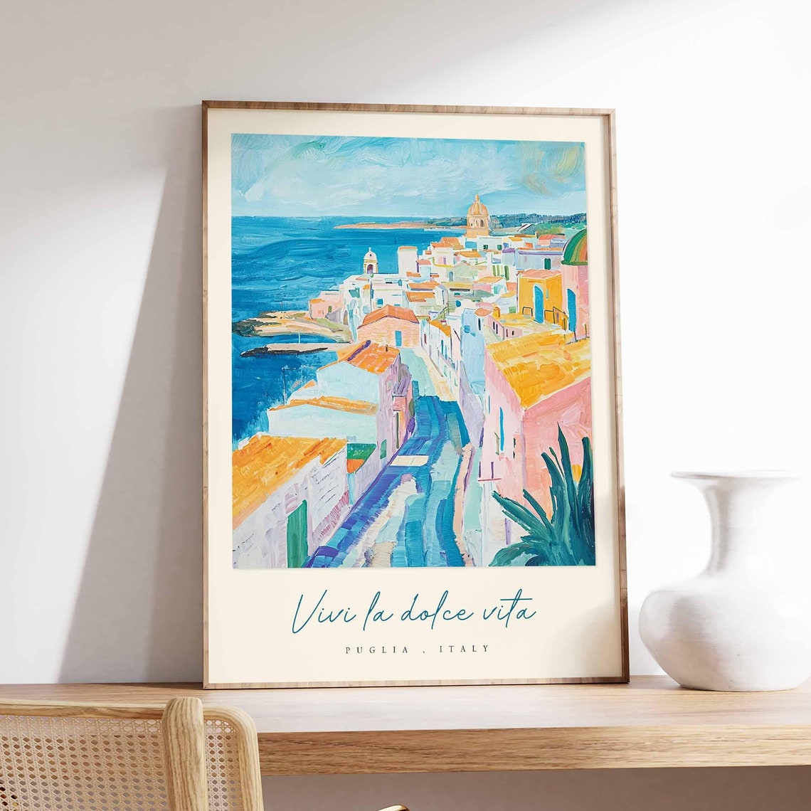 Puglia Poster Italian Travel Print Puglia Travel Art Puglia Wall Art Italy Art Italy Travel Decor Italian Travel Gift