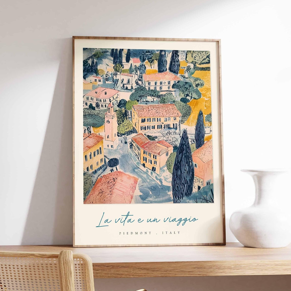 Piedmont Poster Italian Travel Print Piedmont Travel Art Piedmont Wall Art Italy Art Italy Travel Decor Italian Travel Gift