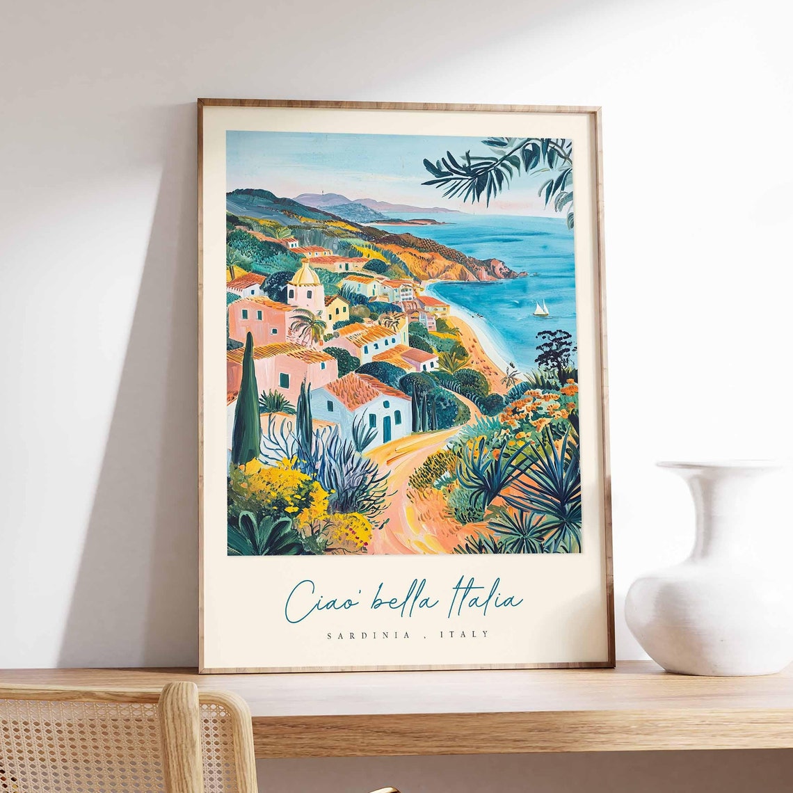 Sardinia Poster Italian Travel Print Sardinia Travel Art Sardinia Wall Art Italy Art Italy Travel Decor Italian Travel Gift