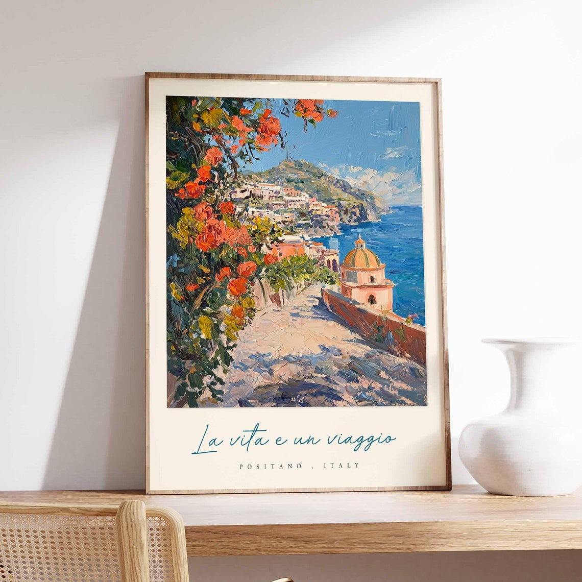 Positano Poster Italian Travel Print Positano Travel Art Positano Wall Art Italy Art Italy Travel Decor Italian Travel Gift
