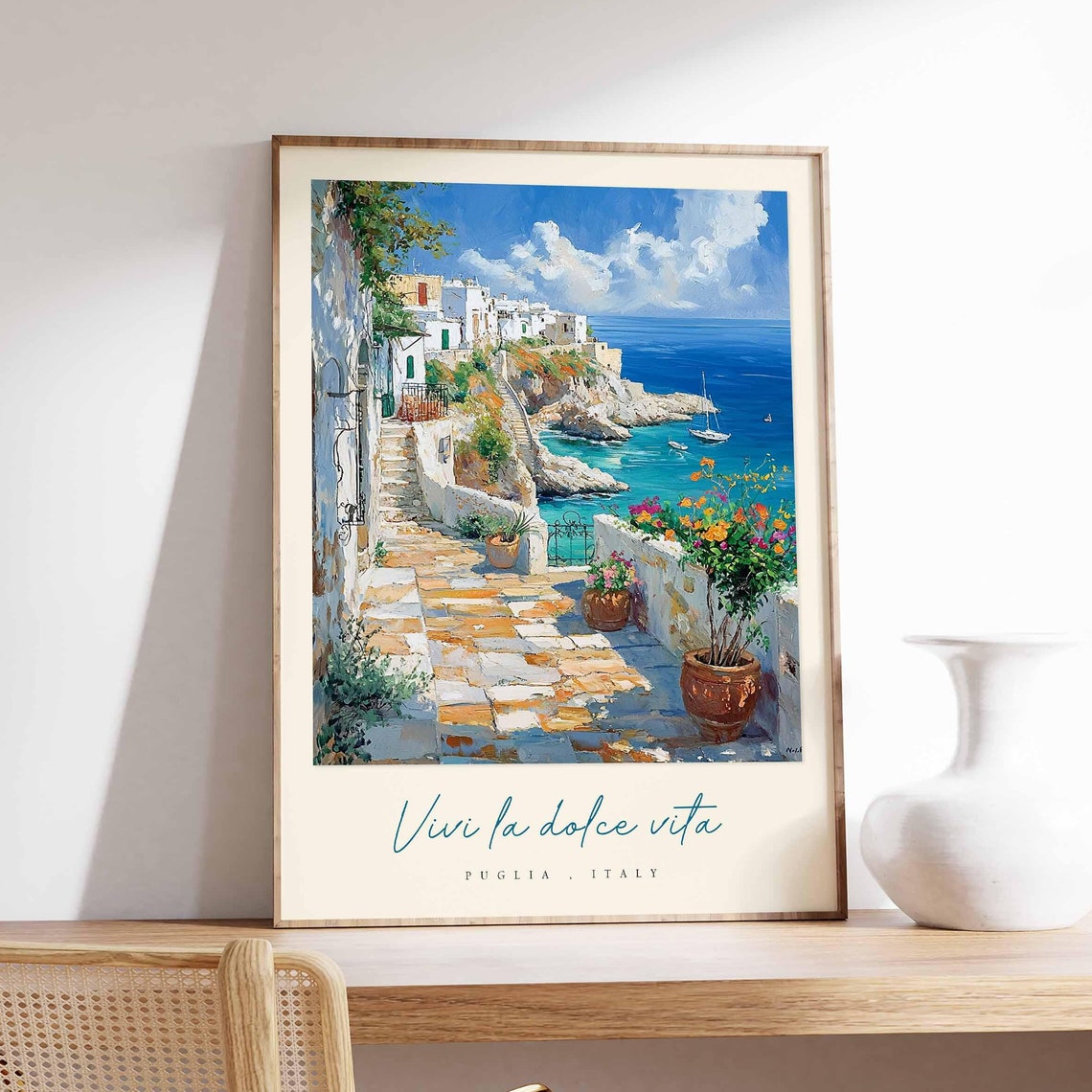 Puglia Poster Italian Travel Print Puglia Travel Art Puglia Wall Art Italy Art Italy Travel Decor Italian Travel Gift