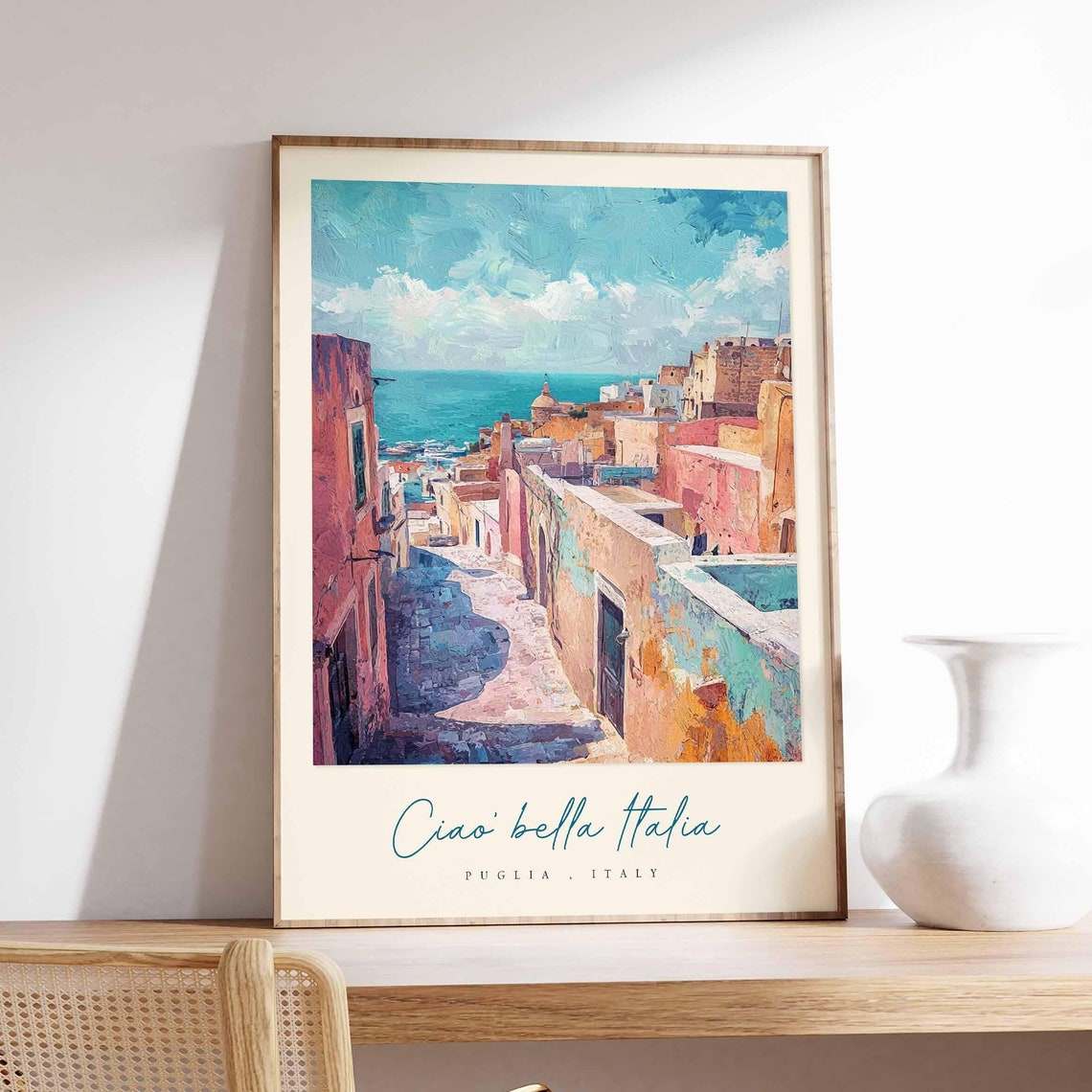 Puglia Poster Italian Travel Print Puglia Travel Art Puglia Wall Art Italy Art Italy Travel Decor Italian Travel Gift