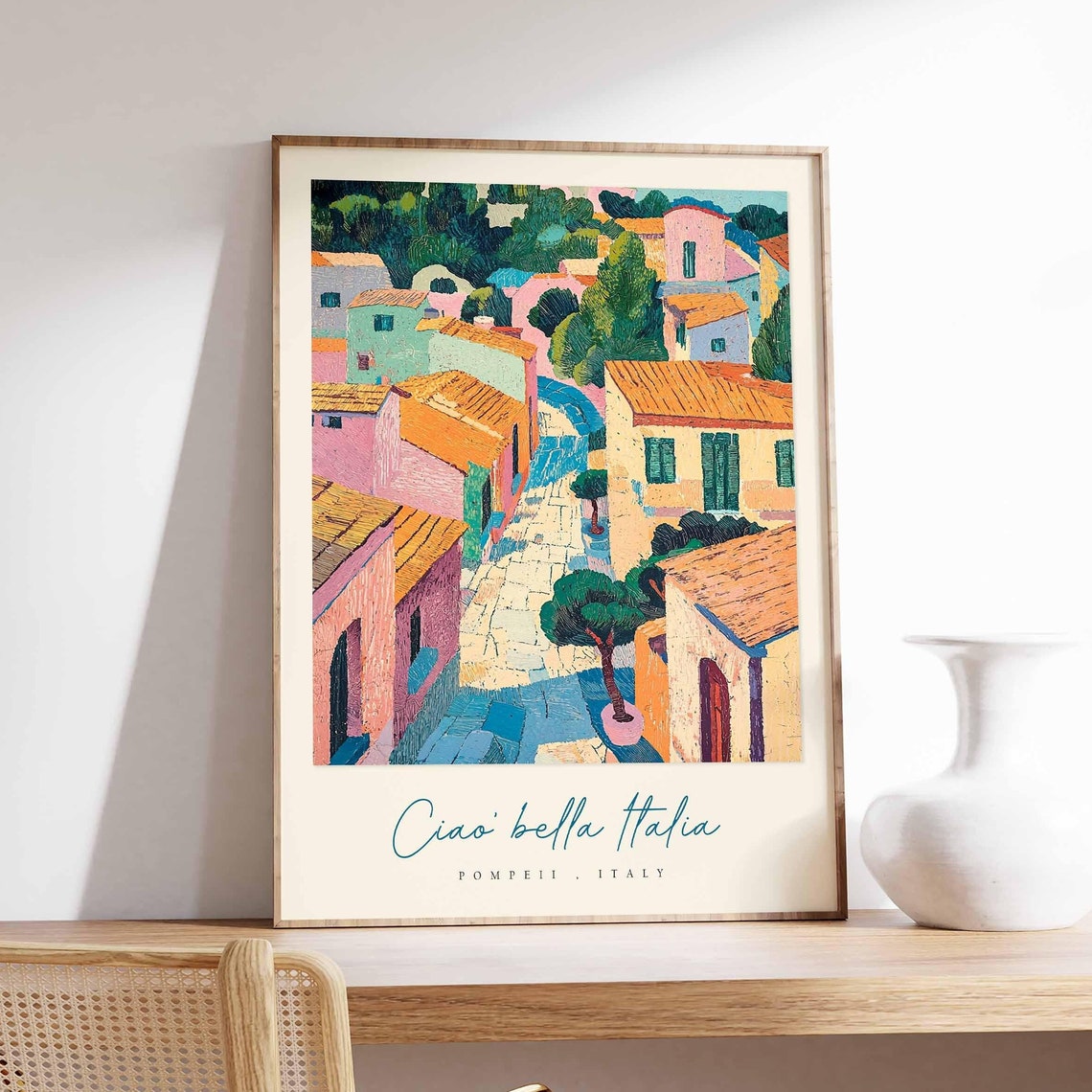 Pompeii Poster Italian Travel Print Pompeii Travel Art Pompeii Wall Art Italy Art Italy Travel Decor Italian Travel Gift
