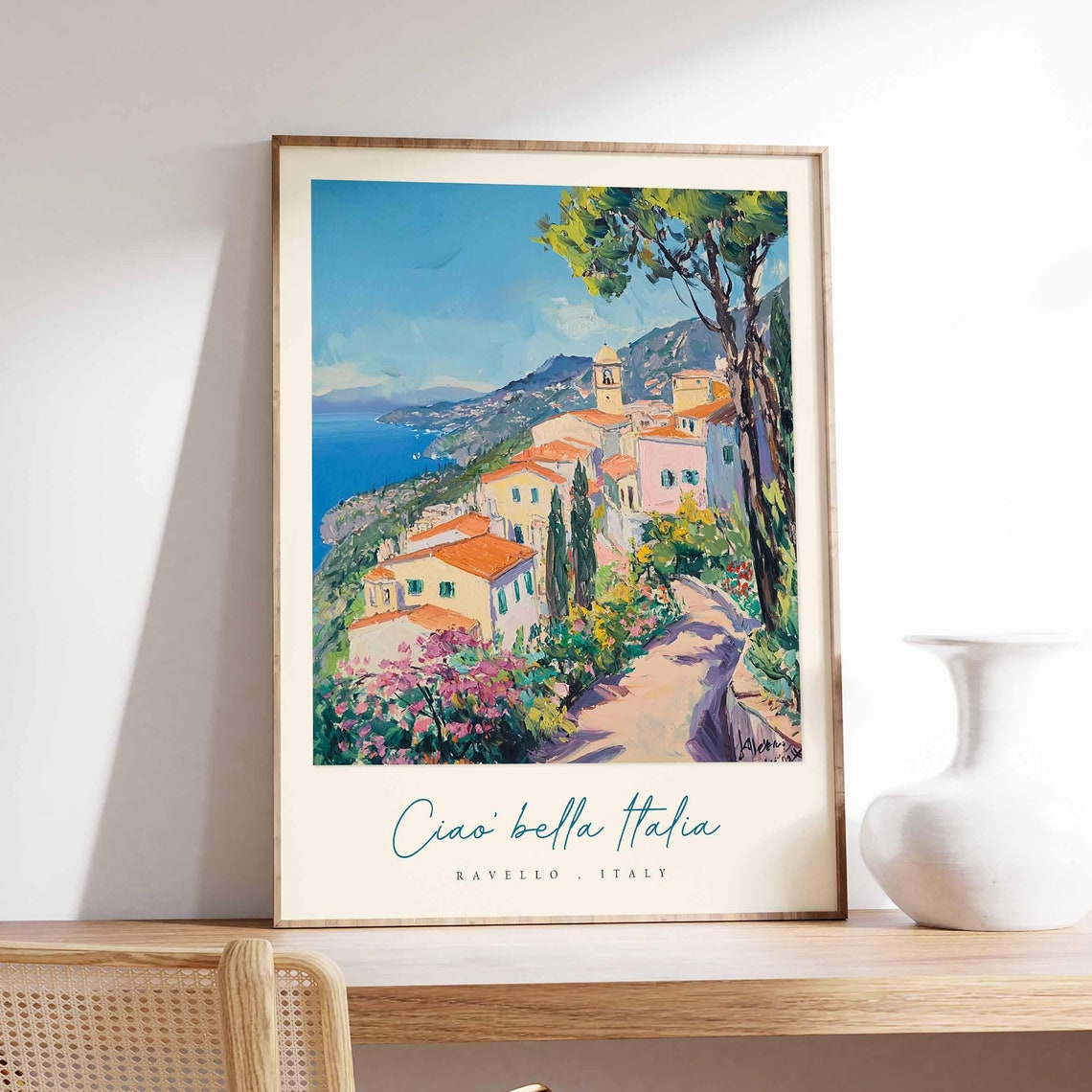 Ravello Poster Italian Travel Print Ravello Travel Art Ravello Wall Art Italy Art Italy Travel Decor Italian Travel Gift