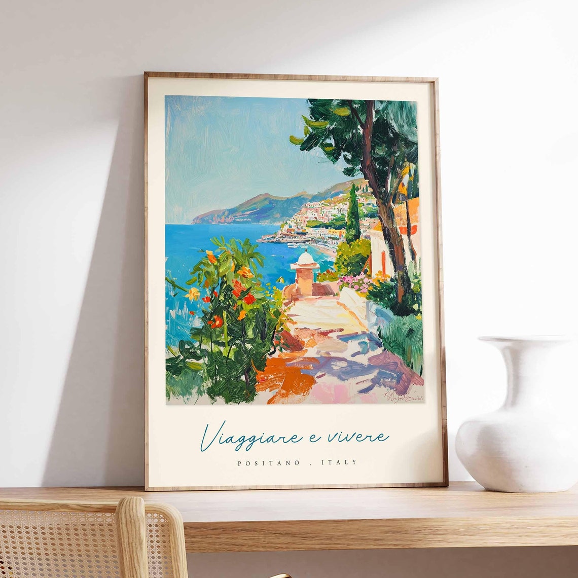 Positano Poster Italian Travel Print Positano Travel Art Positano Wall Art Italy Art Italy Travel Decor Italian Travel Gift