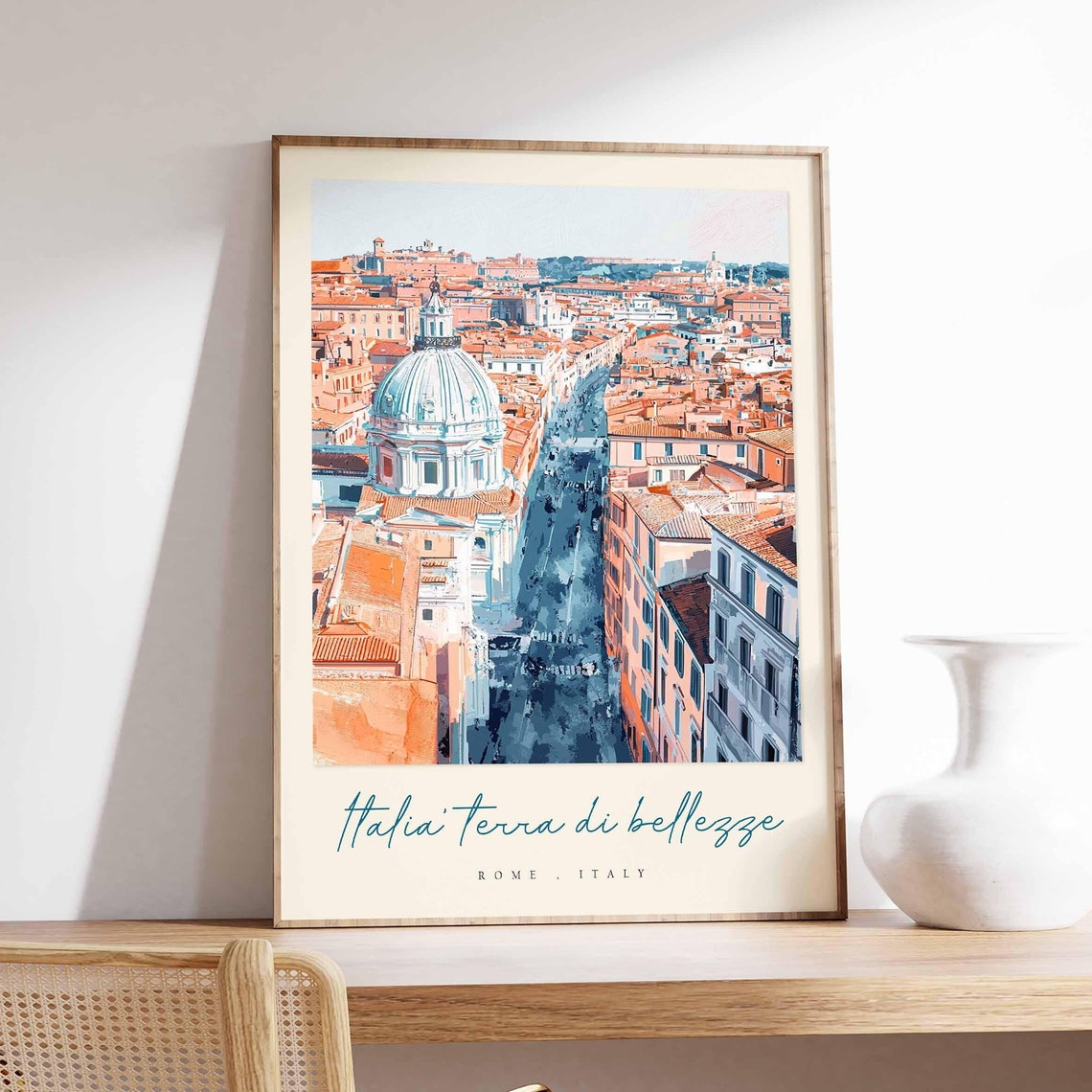 Rome Poster Italian Travel Print Rome Travel Art Rome Wall Art Italy Art Italy Travel Decor Italian Travel Gift