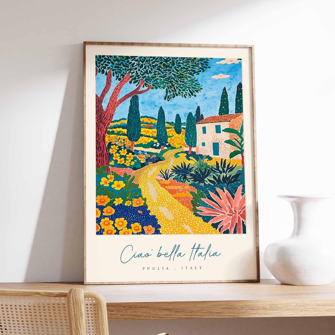 Puglia Poster Italian Travel Print Puglia Travel Art Puglia Wall Art Italy Art Italy Travel Decor Italian Travel Gift