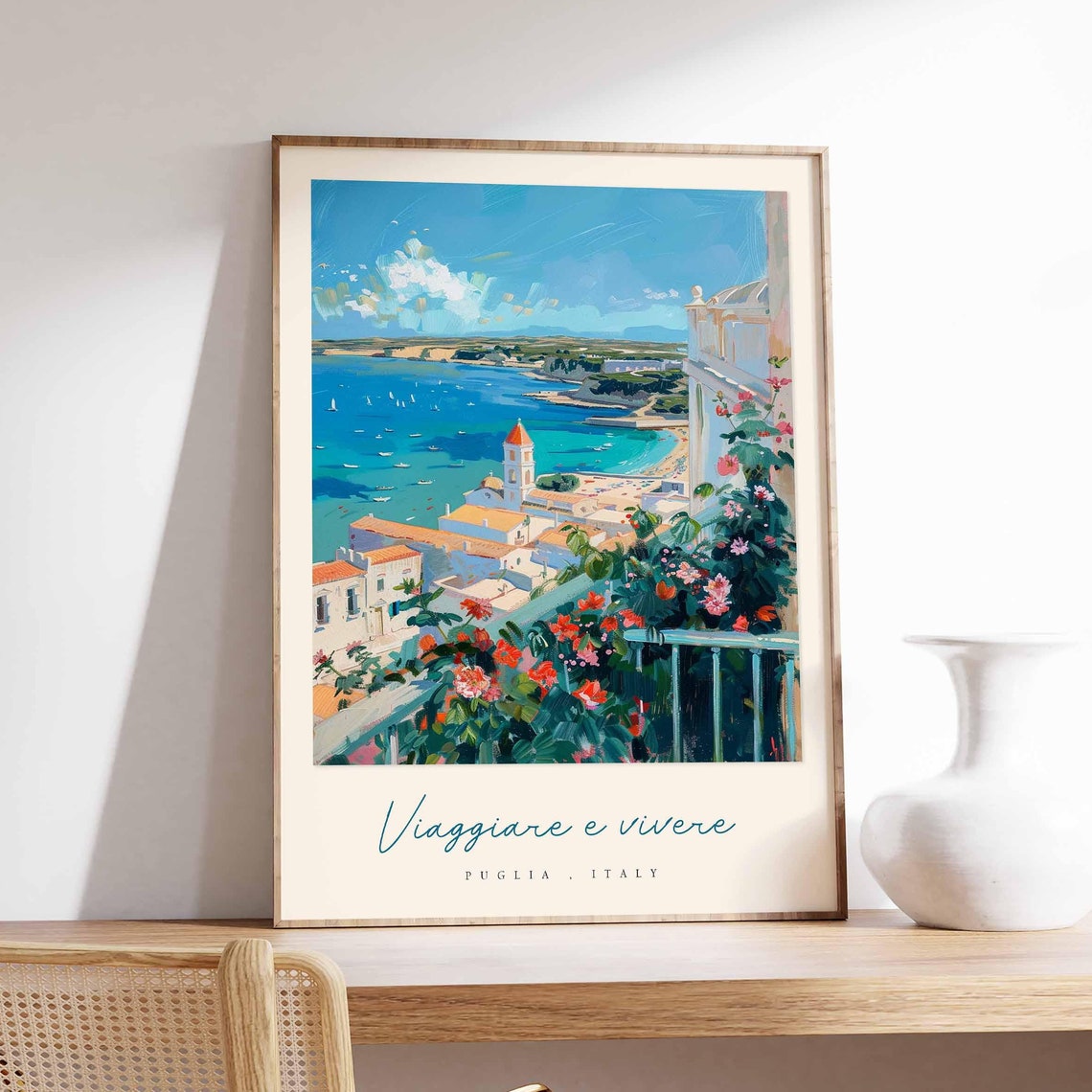 Puglia Poster Italian Travel Print Puglia Travel Art Puglia Wall Art Italy Art Italy Travel Decor Italian Travel Gift