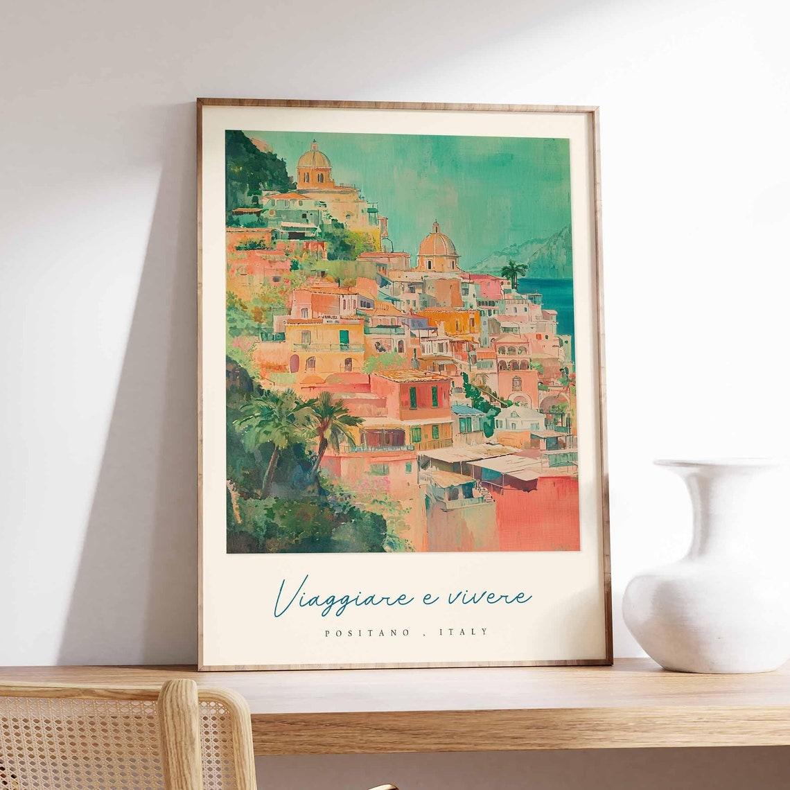 Positano Poster Italian Travel Print Positano Travel Art Positano Wall Art Italy Art Italy Travel Decor Italian Travel Gift