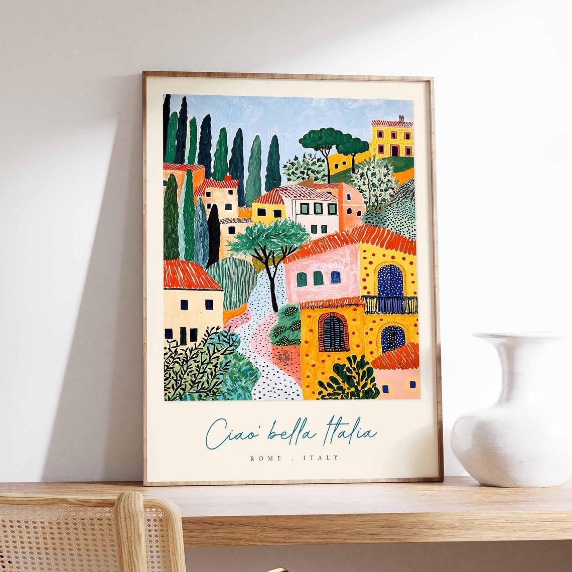 Rome Poster Italian Travel Print Rome Travel Art Rome Wall Art Italy Art Italy Travel Decor Italian Travel Gift