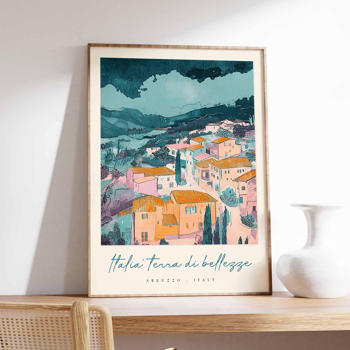 Abruzzo Poster Italian Travel Print Abruzzo Travel Art Abruzzo Wall Art Italy Art Italy Travel Decor Italian Travel Gift