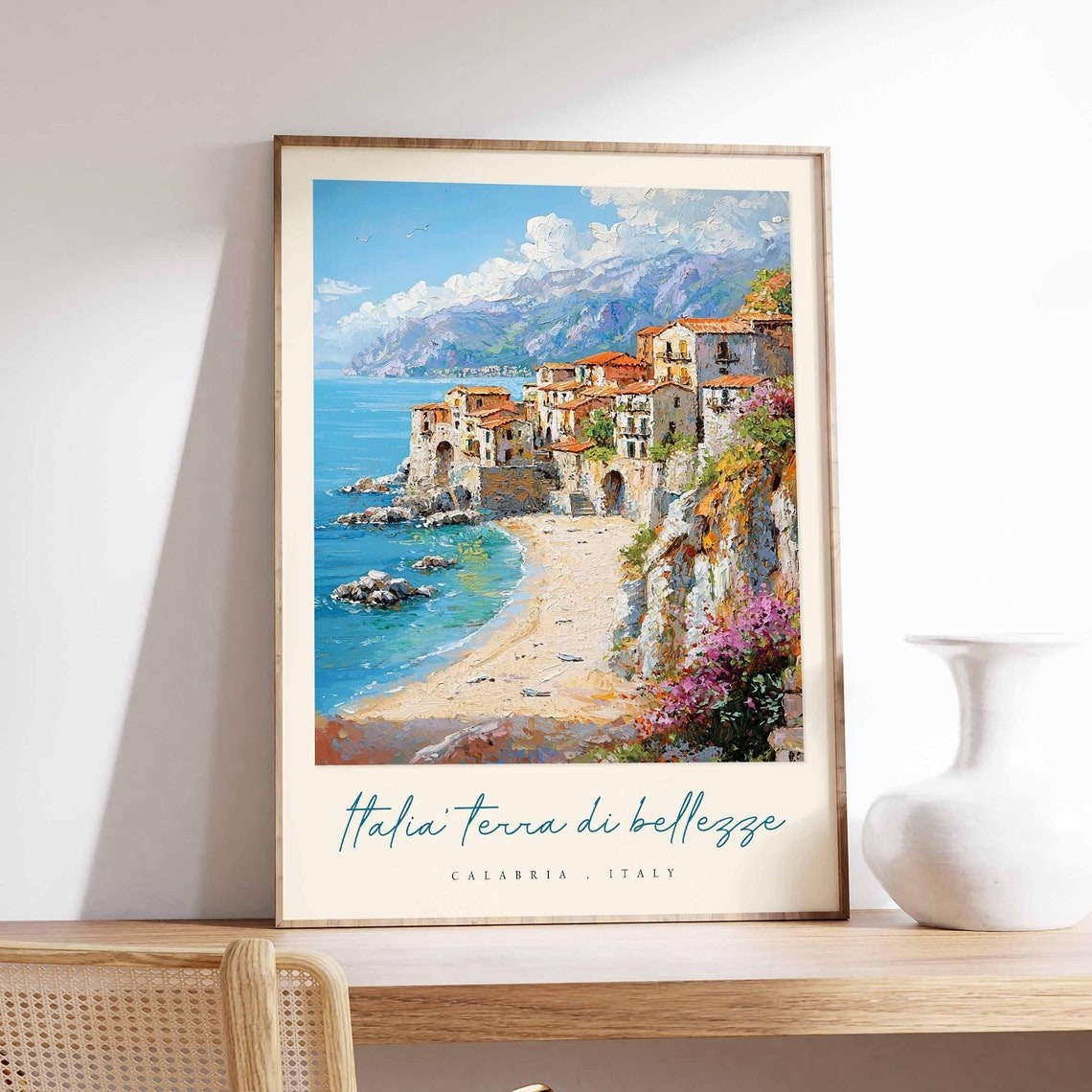 Calabria Poster Calabria Travel Print Calabria Travel Art Calabria Wall Art Italy Art Italy Travel Decor Italian Travel Gift