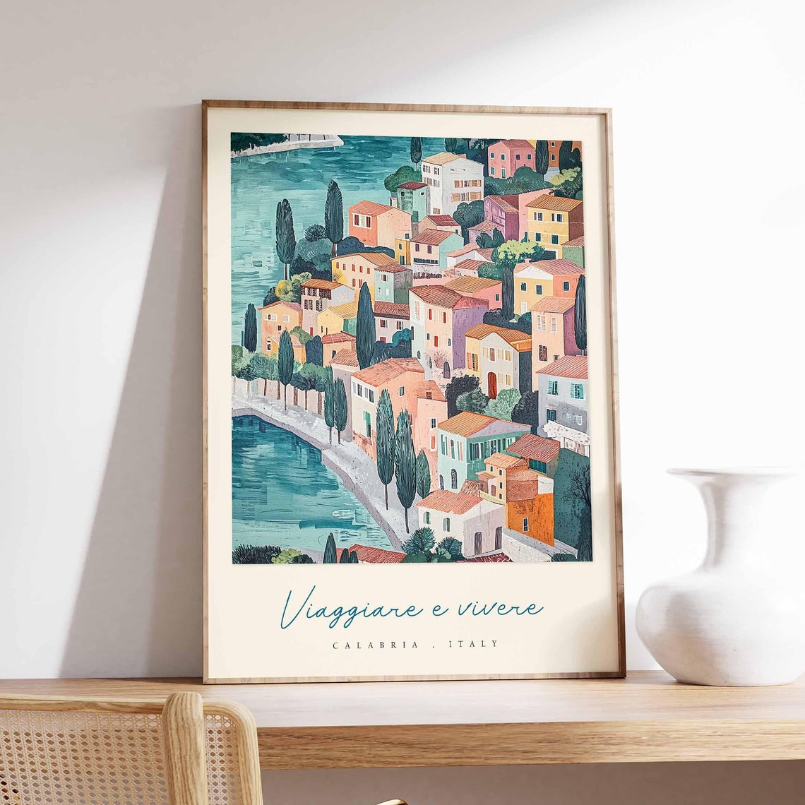 Calabria Poster Calabria Travel Print Calabria Travel Art Calabria Wall Art Italy Art Italy Travel Decor Italian Travel Gift