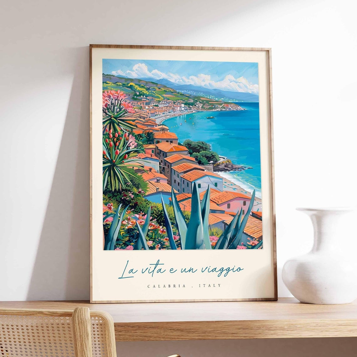 Calabria Poster Calabria Travel Print Calabria Travel Art Calabria Wall Art Italy Art Italy Travel Decor Italian Travel Gift