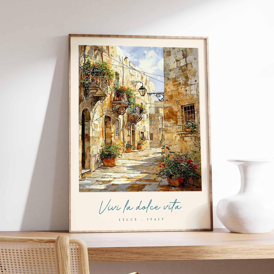 Lecce Poster Italian Travel Print Lecce Travel Art Lecce Wall Art Italy Art Italy Travel Decor Italian Travel Gift