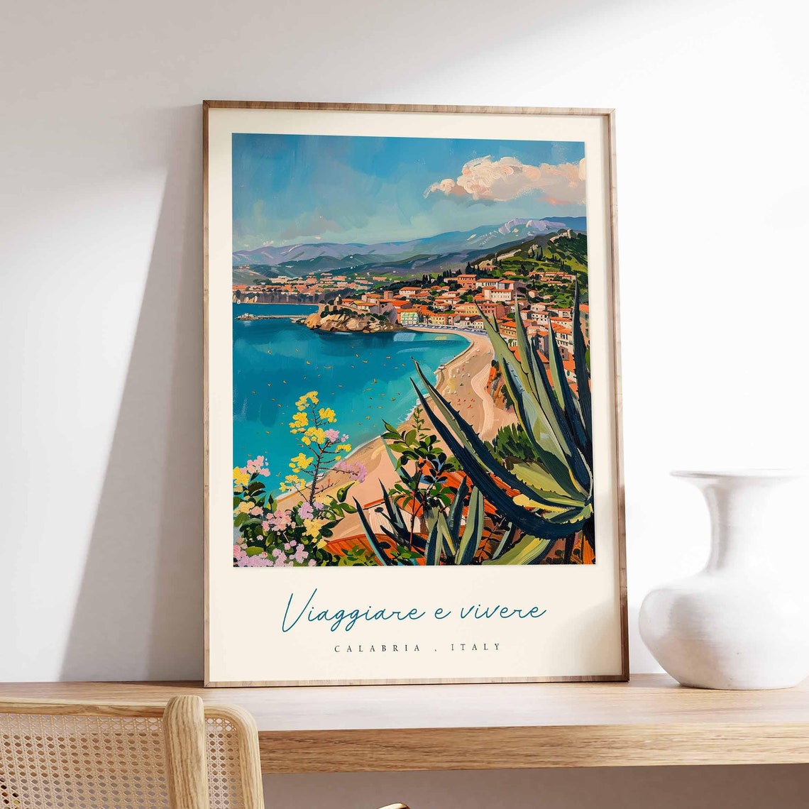 Calabria Poster Calabria Travel Print Calabria Travel Art Calabria Wall Art Italy Art Italy Travel Decor Italian Travel Gift